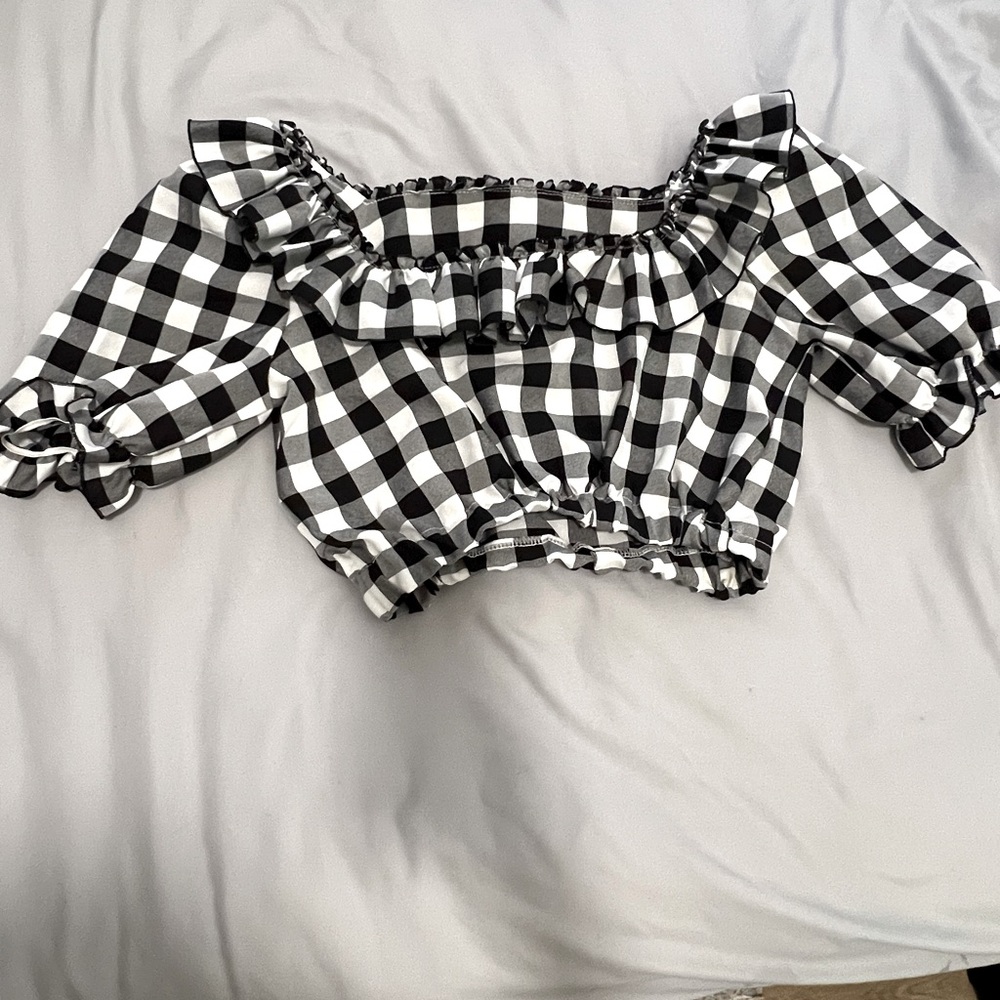 Gingham crop top